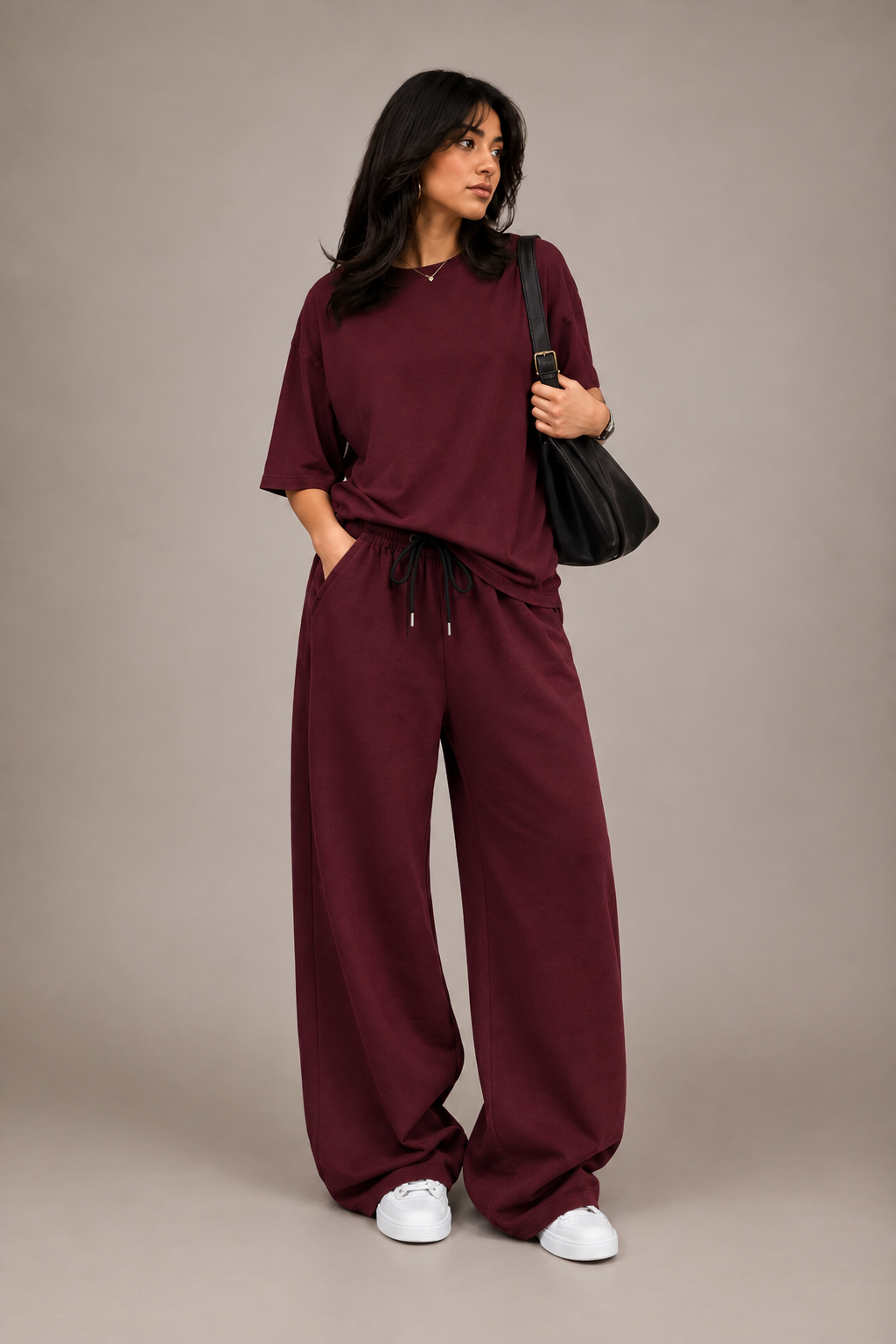 Oversized Comfort Matching Set (Maroon & Maroon)
