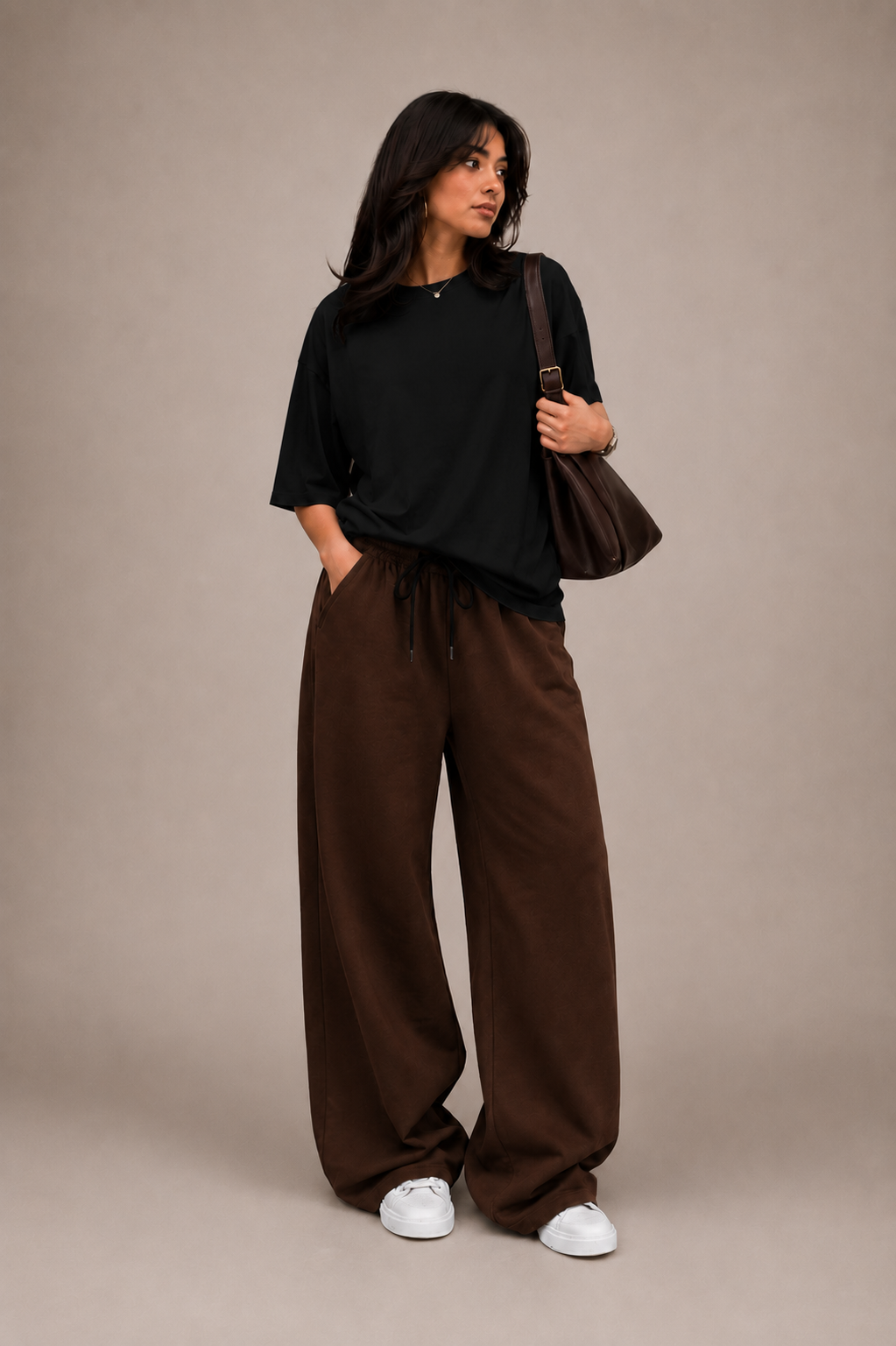 Oversized Comfort Matching Set (Brown & Black)
