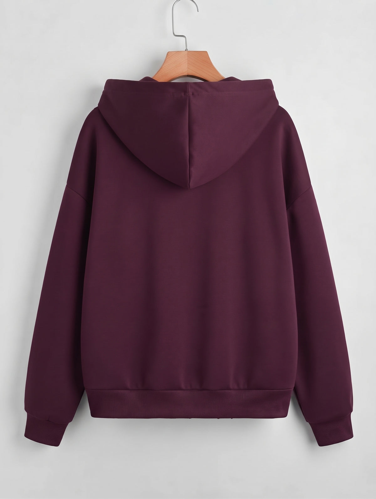 Zipper Hoodie Jacket - Plum