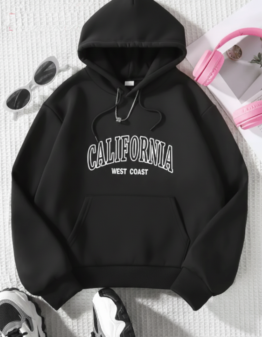 California West Coast Black Hoodie