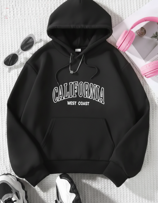California West Coast Black Hoodie