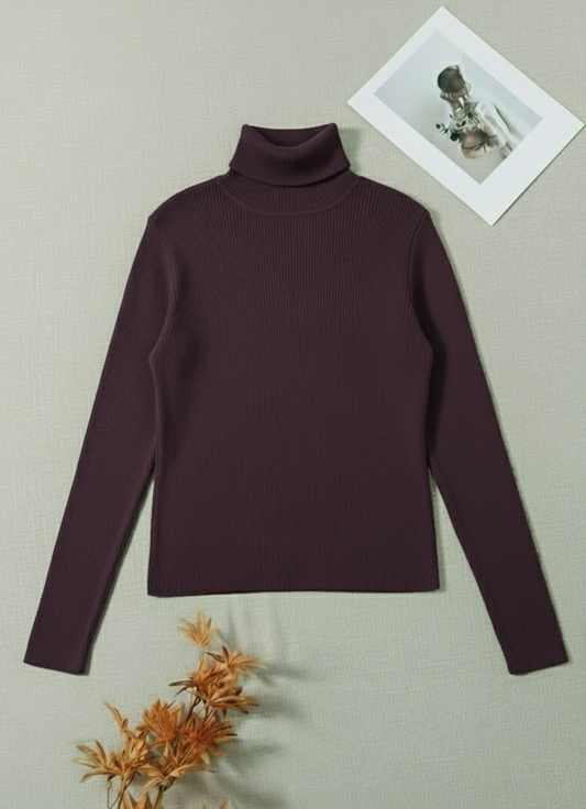Plum Turtle Neck for Women