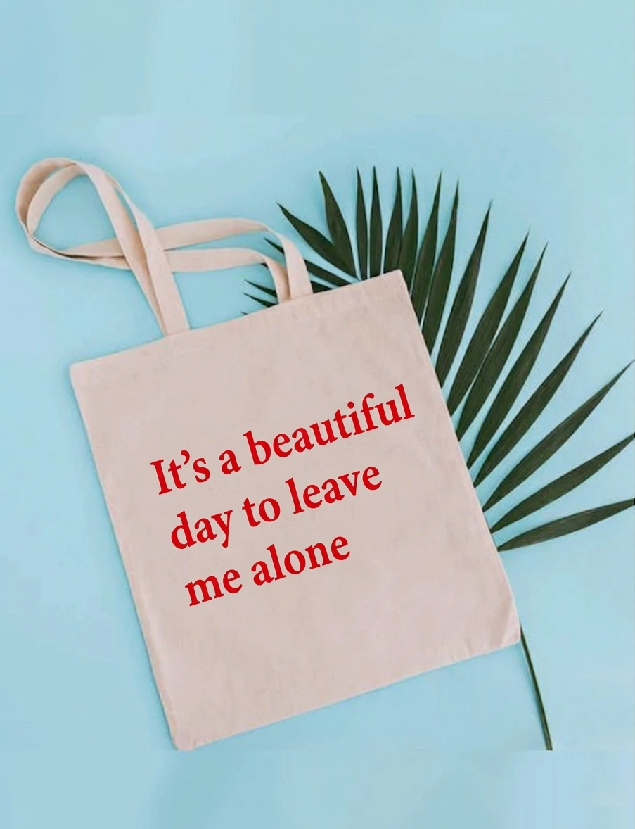 Leave Me Alone Tote Bag - Off White