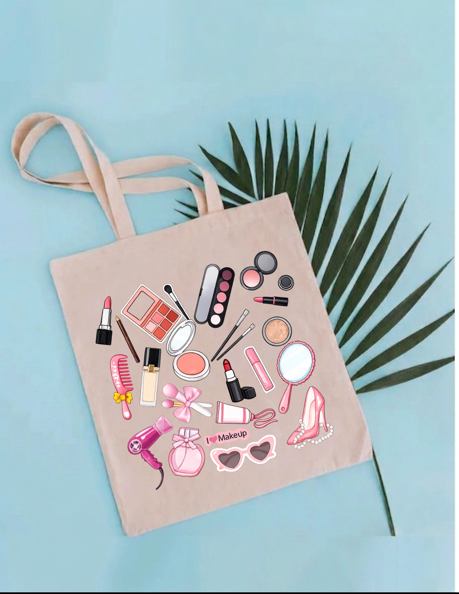 Makeup Essentials Tote Bag - Off White