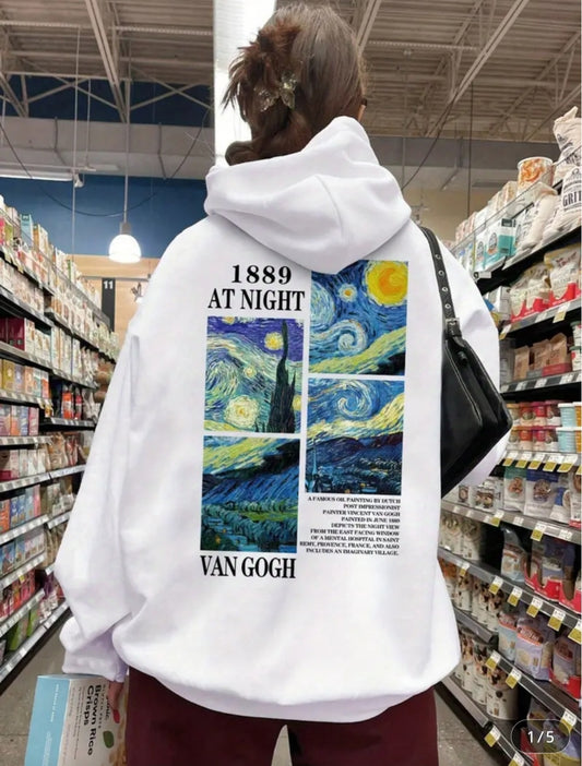 Van Gogh Hoodie - White