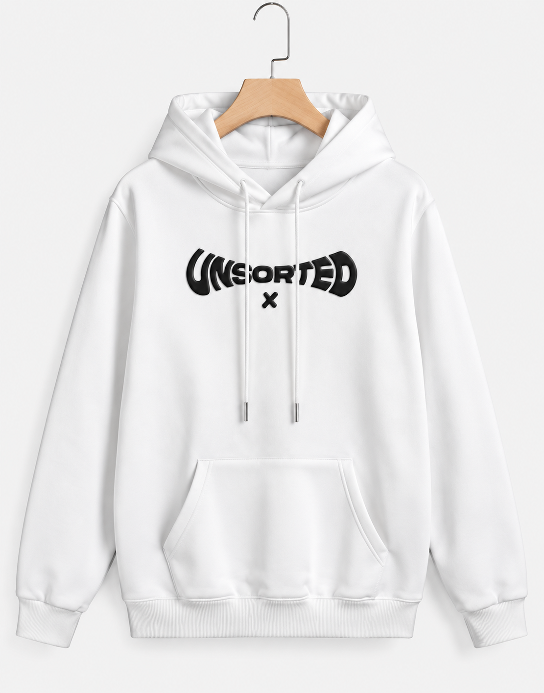 Unsorted White Puffed Hoodie - White
