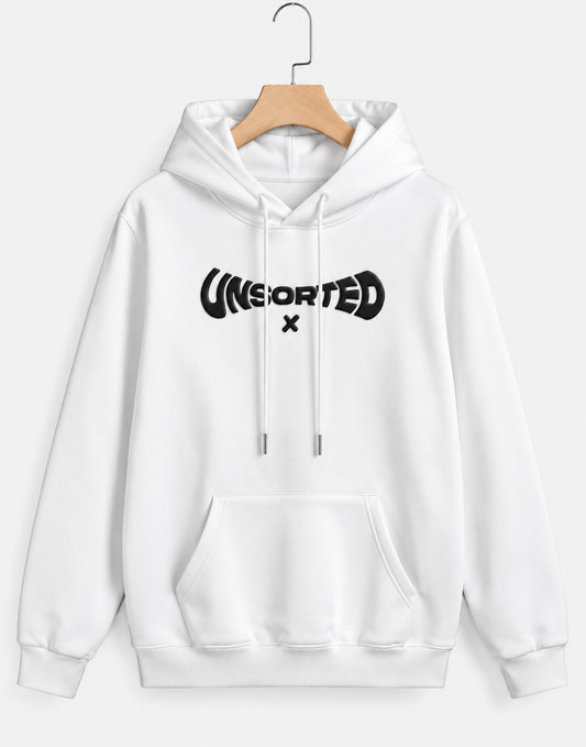 Unsorted White Puffed Hoodie - White