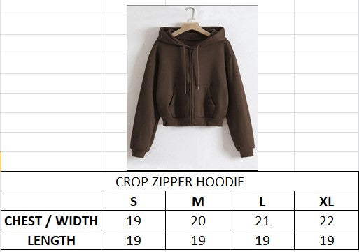 Brown Crop Zipper