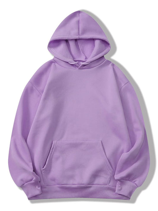 Plain Basic Hoodie - Lilac
