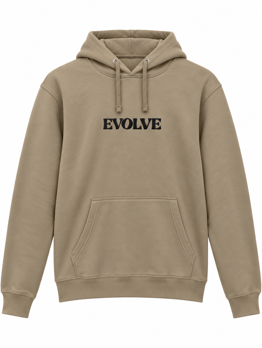 Evolve Black Puffed Hoodie - Khaki Olive