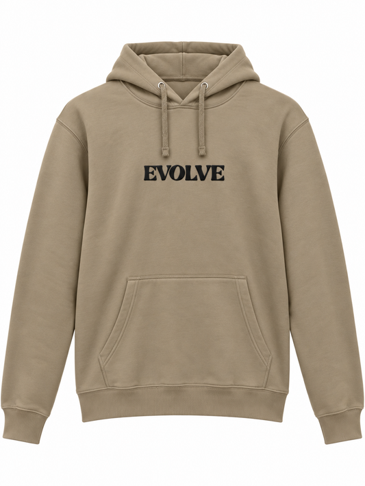 Evolve Black Puffed Hoodie - Khaki Olive
