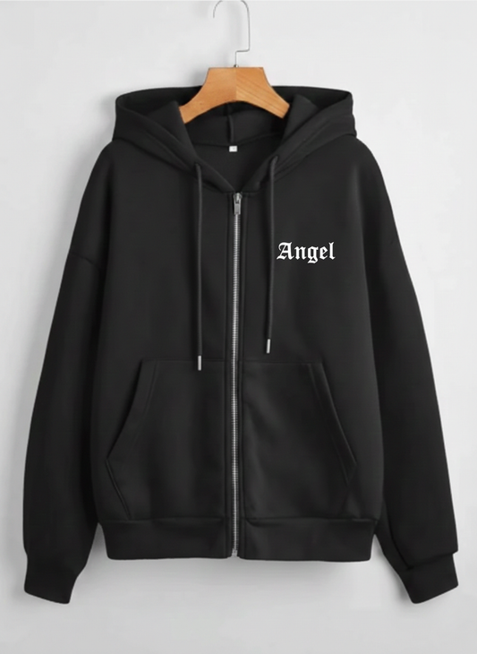 Angel Black Zipper