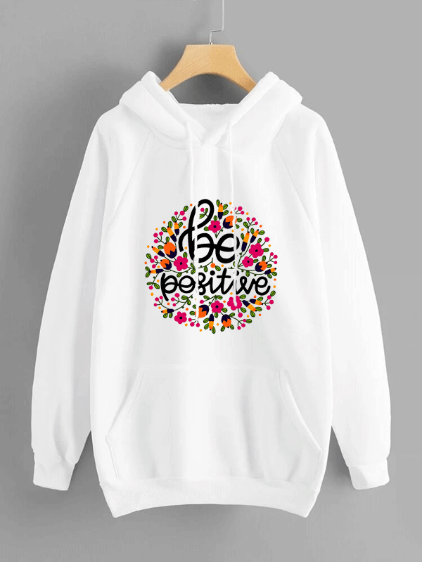 Be Positive Hoodie - White