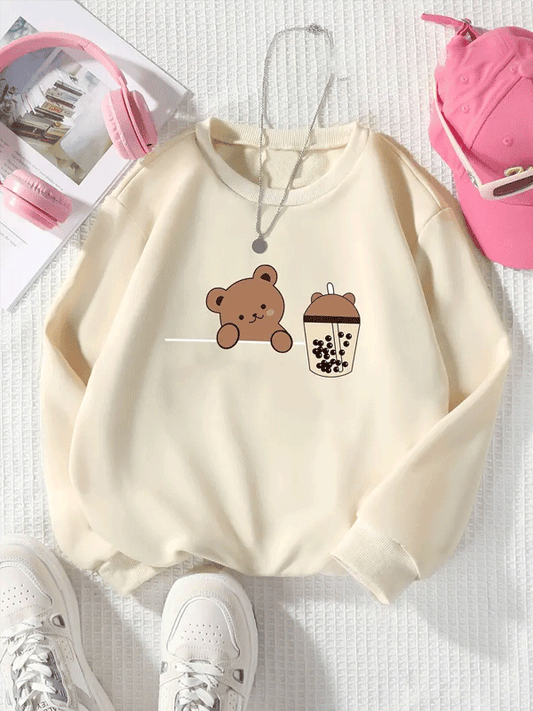 Bear Coffee Sweatshirt - Skin