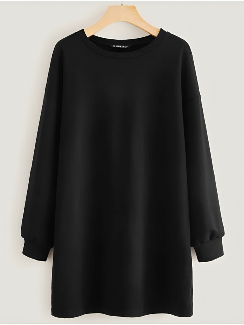 Blank Long Sweatshirt - Black