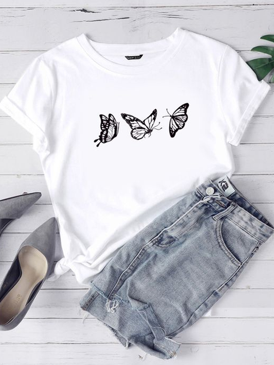 Butterfly Tshirt - White