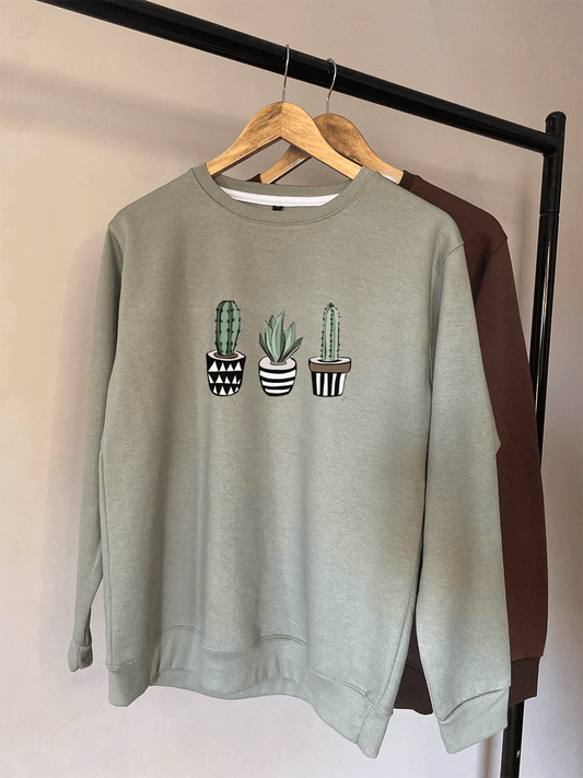 Cactus Sweatshirt - Sage Green