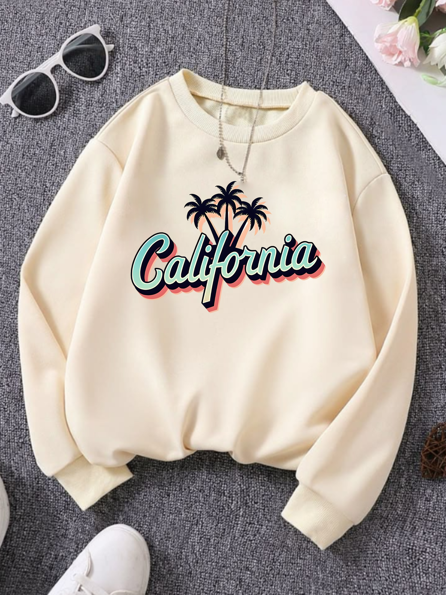 California Sweatshirt - Cream