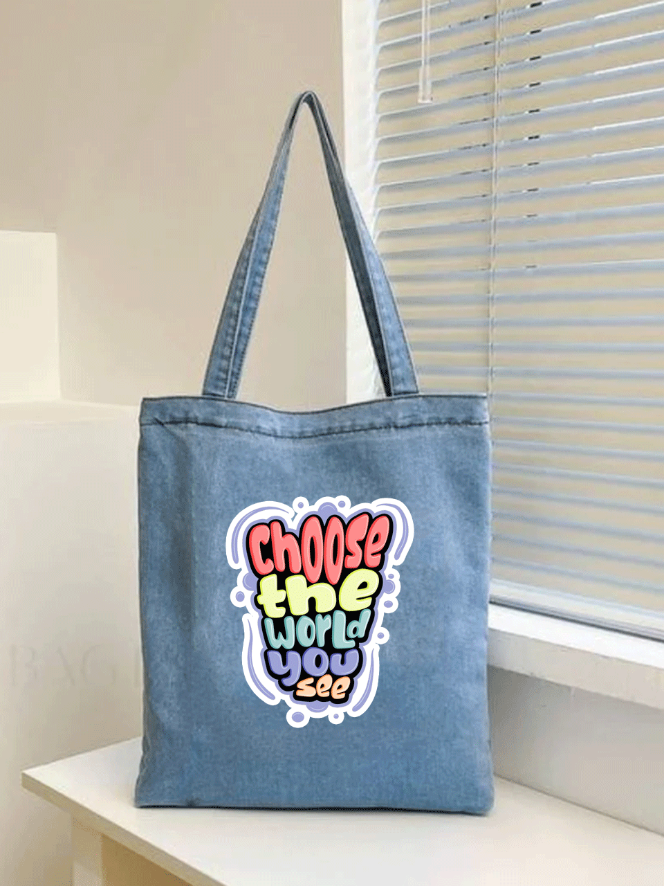 Choose the World you Want Tote Bag - Denim Blue