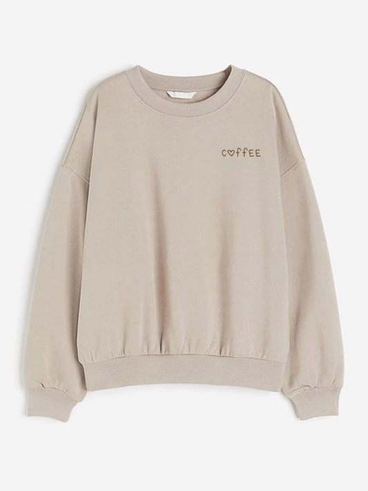 Coffee Pocket Sweatshirt - Beige