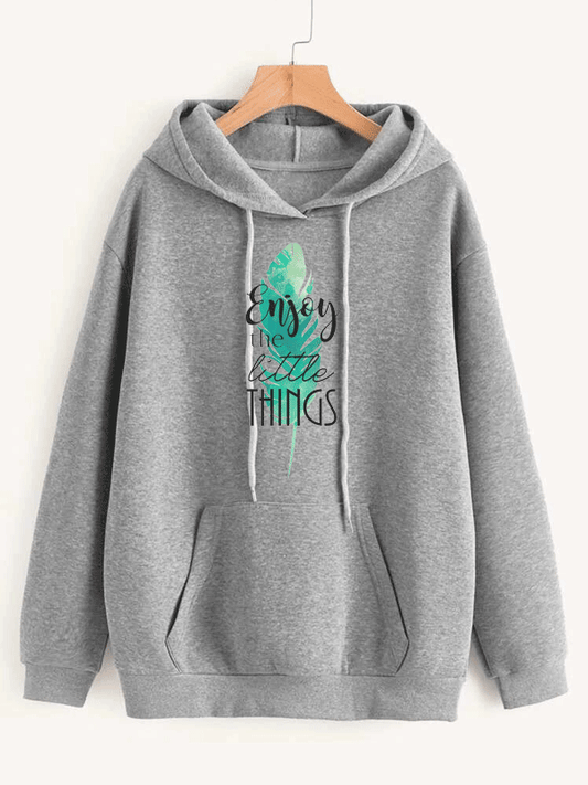 Enjoy the Little Things Hoodie - Grey