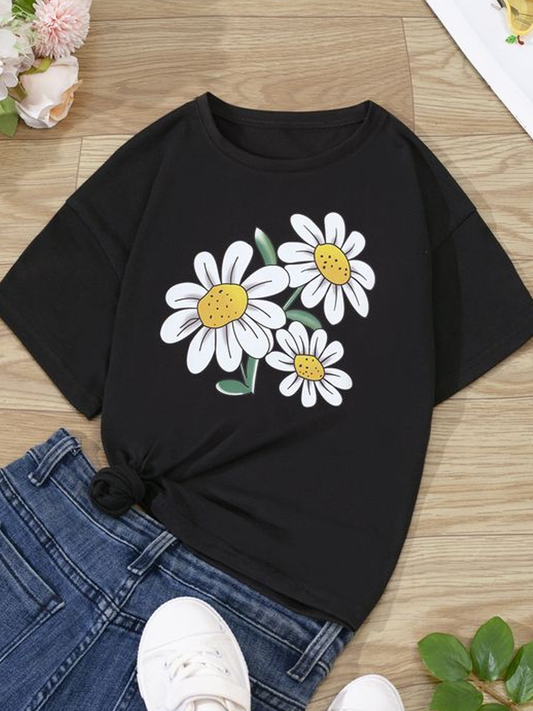 Flowers Tshirt - Black