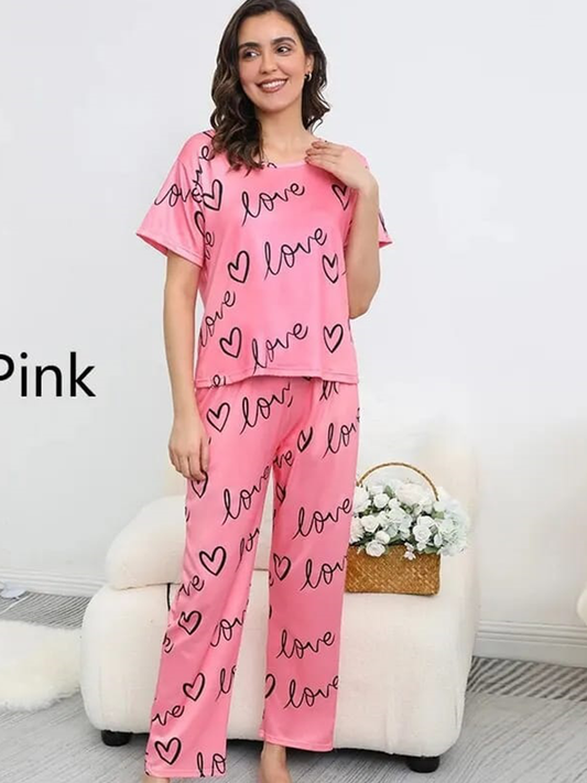 Pink Love Cotton Nightwear