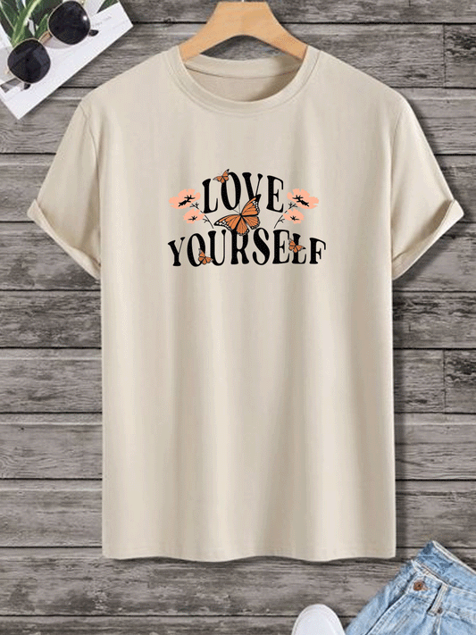 Love Yourself Tshirt - Beige