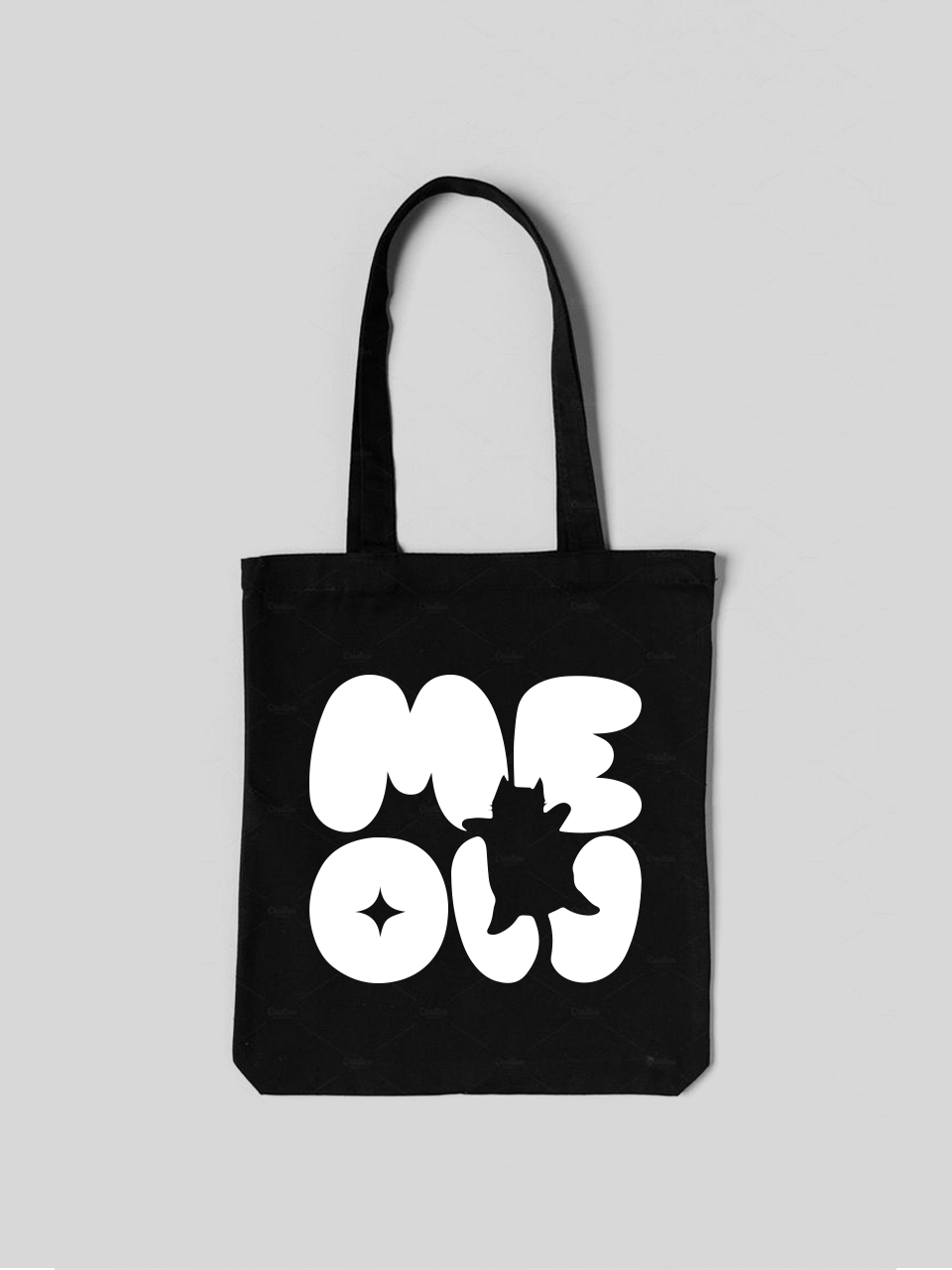 Meow Tote Bag - Black