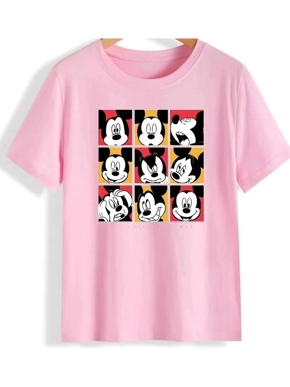 Mickey Mouse Collage Tshirt - Pink