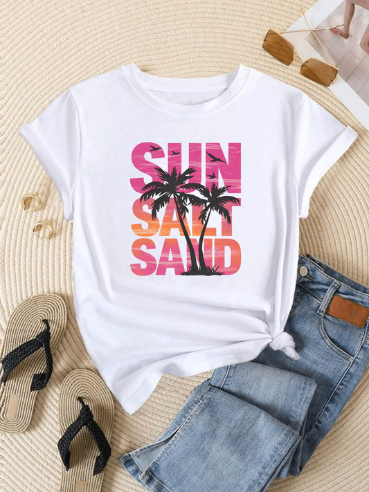 Sun Salt Sand White Tshirt