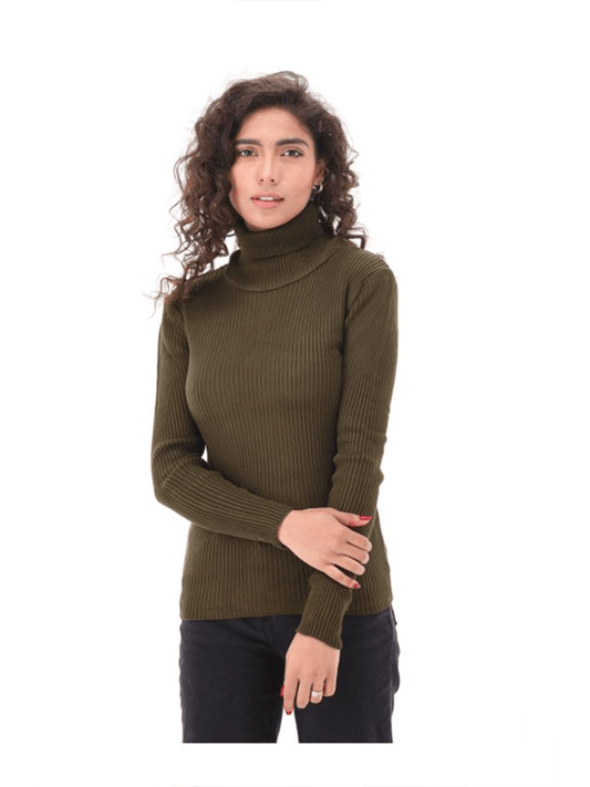 Olive Turtle Neck for Women
