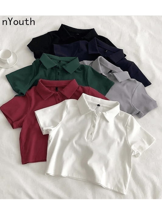 Crop Polo Shirt