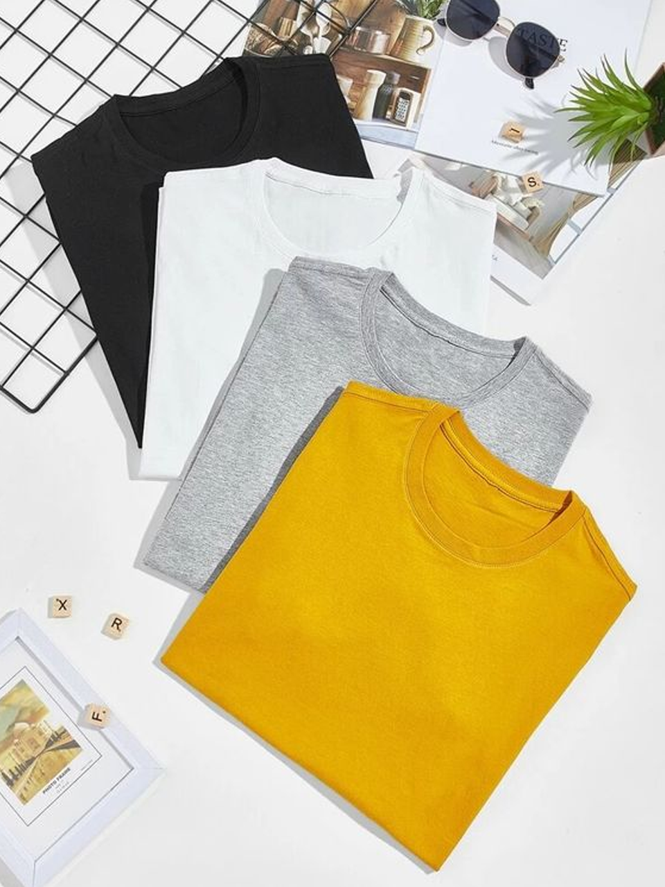 Pack of 4 Basic Tshirts - YWBG