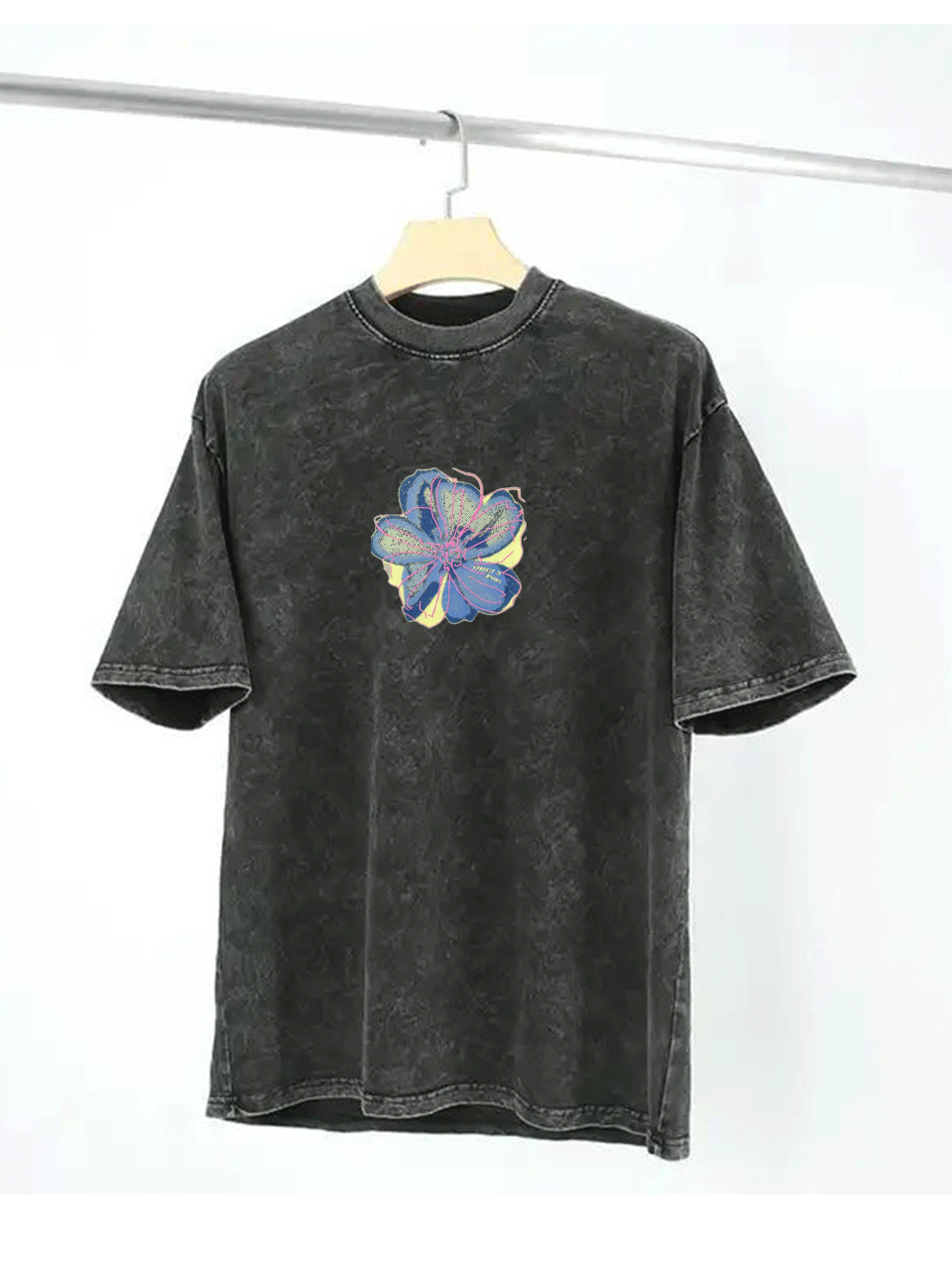 Perfect is Boring Acid Wash Grey Tshirt