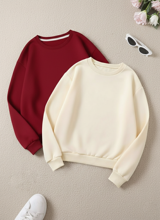 Pack Of 2 - Basic Sweatshirts