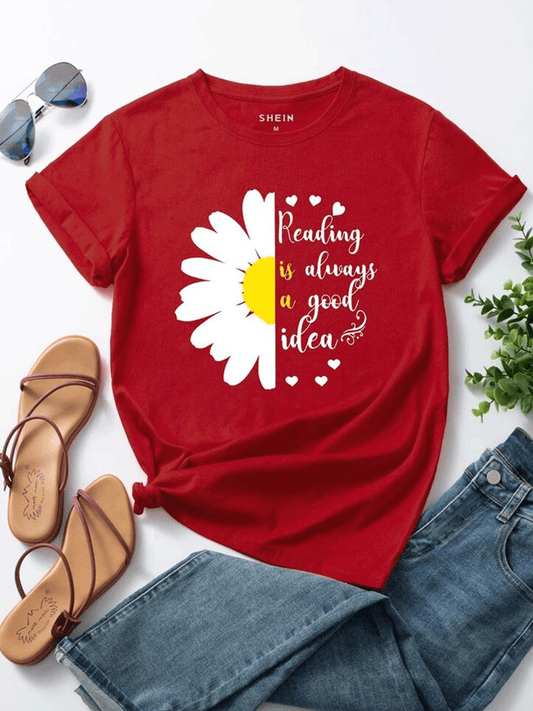 Reading Tshirt - Red