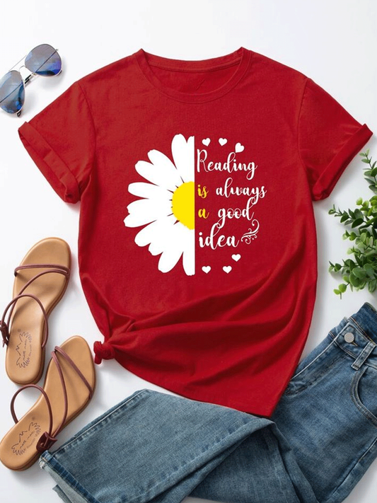 Reading Tshirt - Red