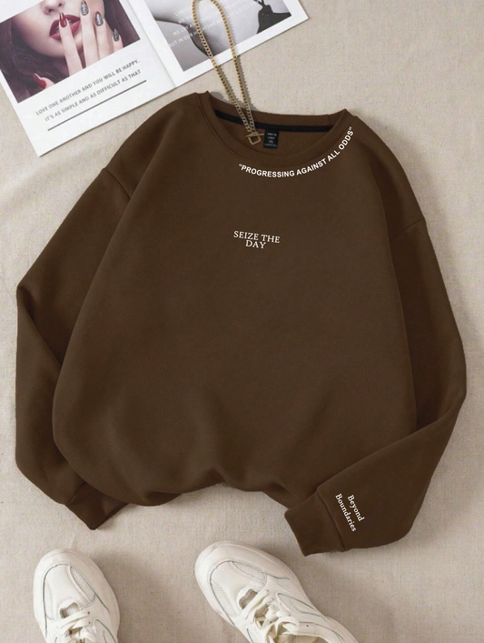 Seize The Day Sweatshirt - Brown
