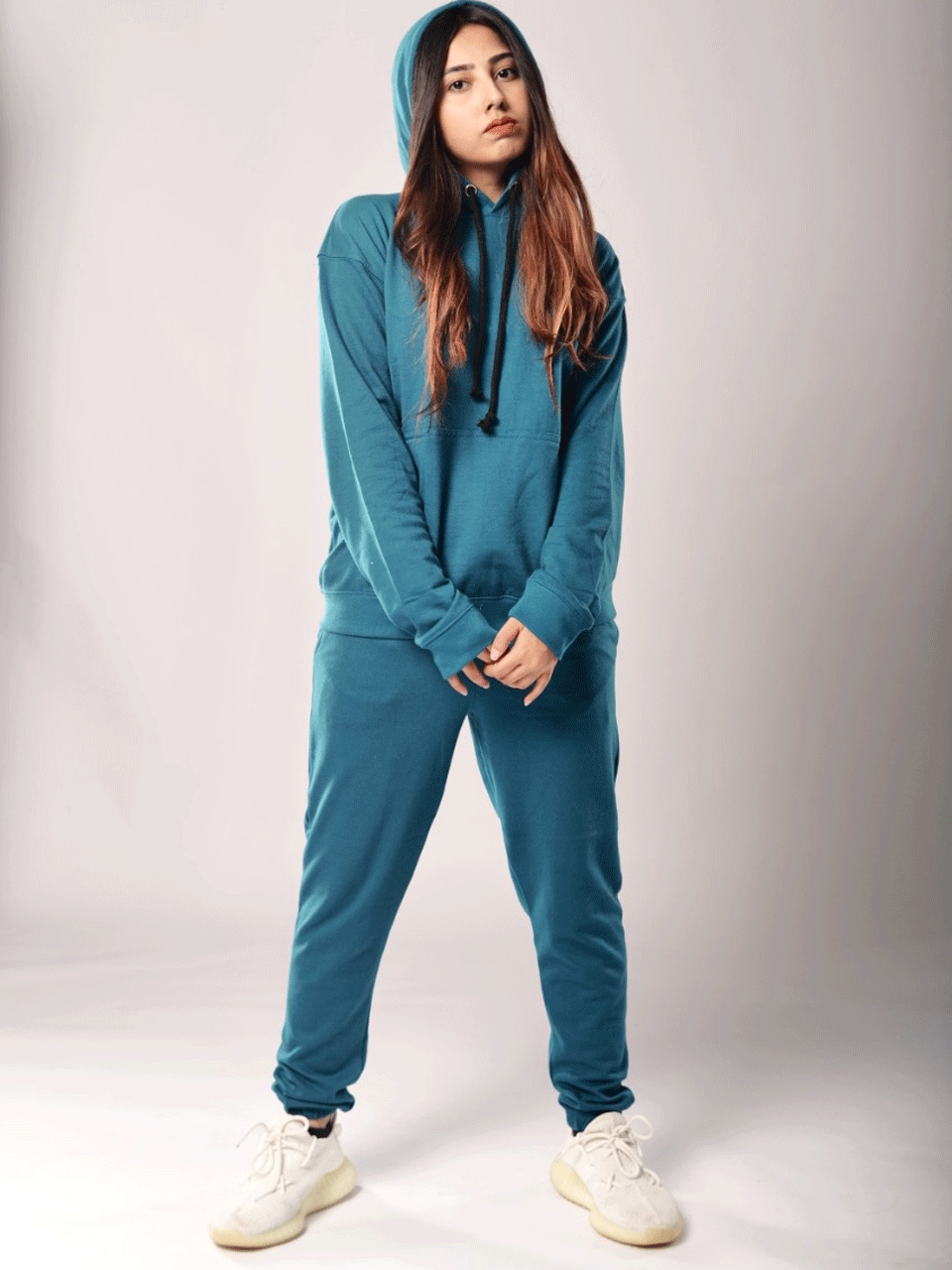 Teal Blue Hoodie Coord Set - Winters